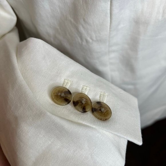 J.Crew Womens $178 Linen Holland Blazer White Size 4 Al222 - Picture 6 of 7